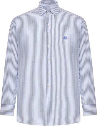 Etro STRIPED SEERSUCKER COTTON SHIRT - Etro - Man