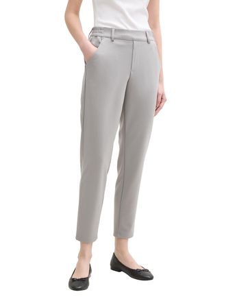 Tom Tailor Denim Chinohose TOM TAILOR DENIM, Damen, Gr. XL (42), N-Gr, grau (grau fog), Web, Obermaterial: 74% Polyester, 22% Viskose, 4% Elasthan. Futter: 100% Polyes