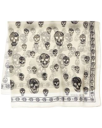 Alexander McQueen Alexander Mcqueen Skull Print Silk Scarf