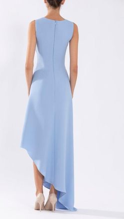 Saiid Kobeisy Crepe, High-Low Dress With Matching Embroidery