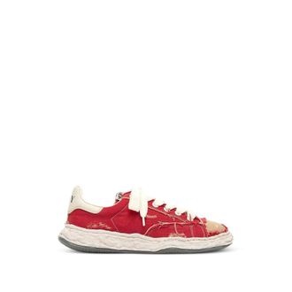 Miharayasuhiro Sneakers, male, Red, Size: 13 US Charles Overdyed Canvas Sneaker