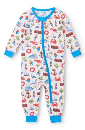 Hatley Painted Seascape Romper in Natural at Nordstrom, Size 12-18M