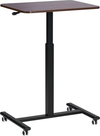 Beliani Beliani - Escritorio De Altura Regulable Manual Para Ordenador Port&aacute;til Oficina Moderna 65 X 48 Cm Soporte De Acero Madera Oscura Academia