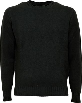FILIPPO DE LAURENTIIS Girocollo Crewneck - Heren - Ronde hals truien - Groen - L - Wol - Truien & Vesten