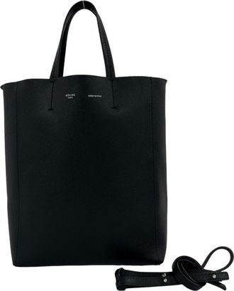 Celine Black Leather Handbag Shoulder Bag Tote Bag (Pre-Owned)