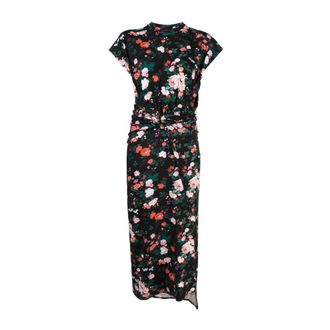 Paco Rabanne Bloemenprint Maxjurk - Dames - Jurken - Veelkleurig - Maat: XL Viscose