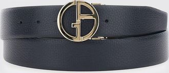 Giorgio Armani Reversible Leather Belt with Monogram Buckle