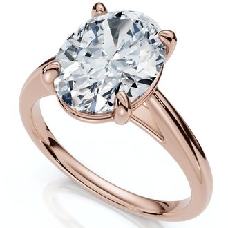 Pompeii3 Certified 2Ct Oval Solitaire Ashley Diamond Engagement Ring 14k Gold Lab Grown