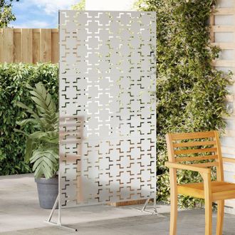 Berkfield Home Privacy Screen 100x50x180 cm Galvanised Steel in Silver | Size: 100 x 50 x 180 cm