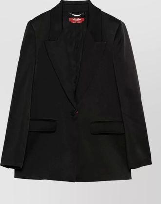 Max Mara single breasted silk effect tailored jacket