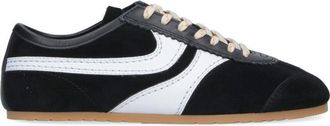 Dries Van Noten Black Suede Contrasting Trim Rubber Sneakers