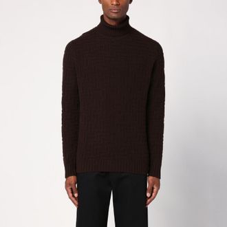 Prada Brown cashmere blend turtleneck sweater