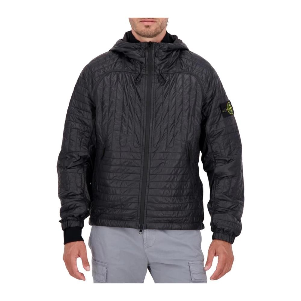 Stone Island Homme, Vestes, Noir, Taille: S Veste légère à capuche