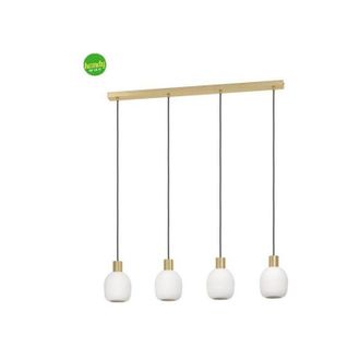 Eglo Eglo - Lampada Sospesa Manzanares 4xE27 Ottone Spazzolato Bianco