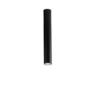 Luce-Ambiente-Design Plaf&oacute;n Fluke Cilindrico en Metal Negro 40cm