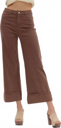 Entro Sawyer Mid Rise Ankle Pants In Brown