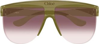 Chlo&eacute; Sunglasses Ch0416 S 005 Transparent Khaki/Burgundy Gradient Womens