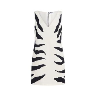 Moschino Heavyweight Printed Cotton Dress - female - Moschino - Summer Dresses - White - 2XL - Dresses