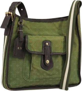 Louis Vuitton Pre-owned Cross Body Bags, female, Green, Size: ONE SIZE Pre-owned Canvas Cross Body Bag