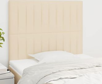 vidaXL Cabeceros 2 Unidades De Tela Color Crema 80x5x78/88 Cm Vidaxl