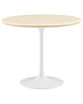 ModWay Lippa 36In Round Artificial Travertine Dining Table