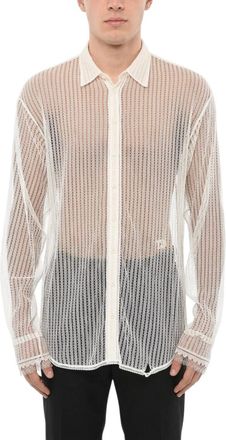 Dsquared2 White Relaxed Lace Shirt