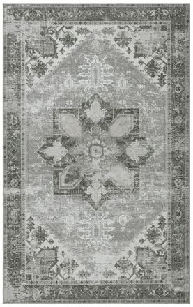 Safavieh Alfombra poli&eacute;ster verde oscuro / beige 244 x 305 cm