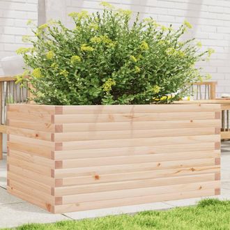 Berkfield Home Garden Planter 90x60x46 cm Solid Wood Pine in Brown | Size: 90 x 60 x 46 cm