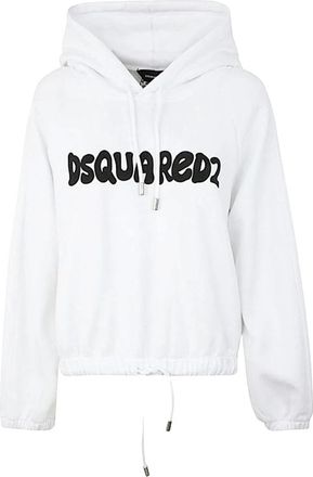 Dsquared2 Felpa - Dames - Hoodies - Wit - S - Hoodies & sweatvesten