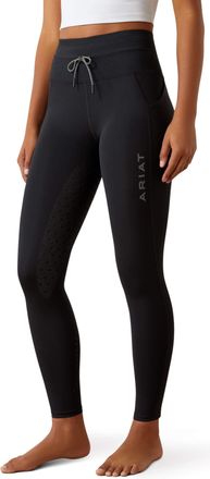 Ariat Womens Eos Elevate Half Grip TightRiding Breech in Black, Size X-Large, by Ariat