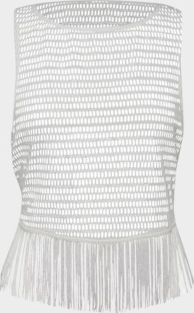 La Blanca Open-Knit Crochet Tank Top