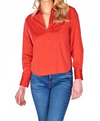 Finley Joni Popover Shirt In Cinnamon