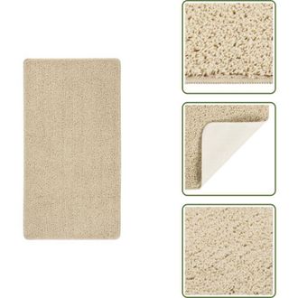 vidaXL The Living Store Tappeto Shaggy Crema 80x150 cm Antiscivolo - Tappeto antiscivolo