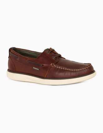 Barbour Mens Rothley Mens Boat Shoes - Br Dk Brown Lea - Size: 11