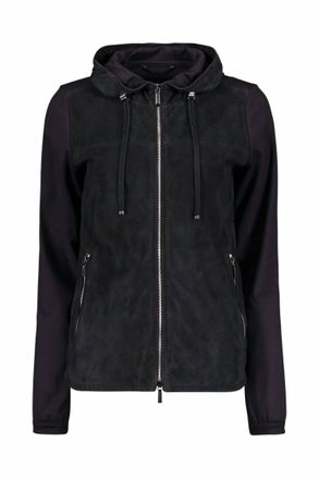 Moorer Womens Hooded Jacket In Blu