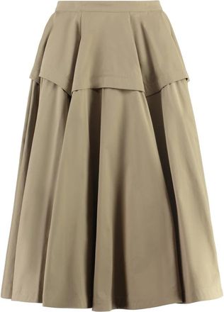 Bottega Veneta Skirts - Dames - Midirokken - Beige - XS - Rokken