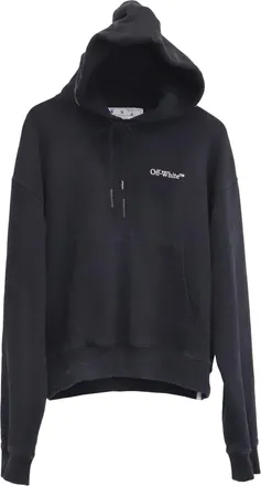 Off-white Caravaggio Crowning Over Hoodie in Black Cotton