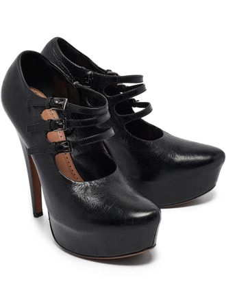Alaia Pumps met bandjes en gesp - Zwart