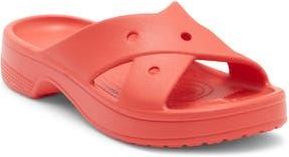 Crocs Cross Strap Slide Sandal in Cherry Red at Nordstrom Rack, Size 10