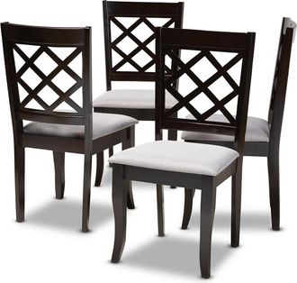 Design Studios Dnu Design Studios Set Of 4 Verner Modern And Contemporary Wood Dining Chairs