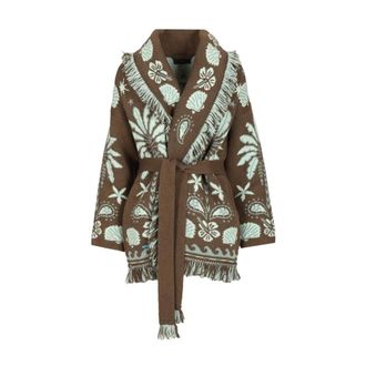 Alanui Echoes Of The Island Cardigan - female - Alanui - Cardigans - Brown - S - Knitwear