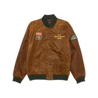 Filson Bomber Jackets, male, Brown, Size: M Embroidered Montlake Jacket