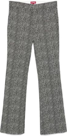 Staud Herringbone Bootcut Broek - Dames - Wijde Broeken - Groen - S - Broeken