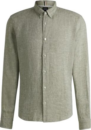 HUGO BOSS Heren, Overhemden, Groen, Maat: 2XL