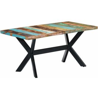 vidaXL Mesa De Comedor De Madera Maciza Reciclada 160x80x75 Cm Vidaxl