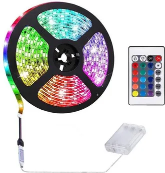 OEM Guirnalda De Luces Led Impermeables Con Mando A Distancia, 5 Metros, Color Negro