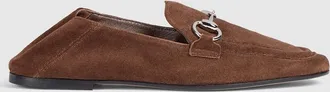 Gucci Womens Jordaan Soft Loafer, Brown, Leather