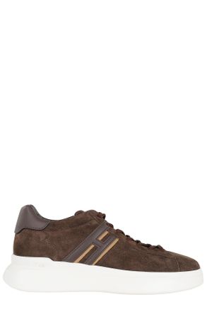 Hogan Brown H580 Laced Suede Leather Sneakers