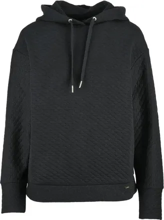 A|X Armani Exchange Black Quilted Hooded Hoodie