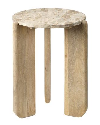 Jamie Young Co. Quarry Wood & Tendua Stone Side Table